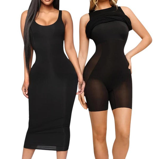 Shapewear Modal Sleeveless U Neck Slimming Maxi Dress - Sculpté