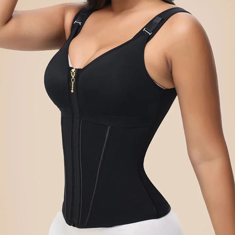 Double-Layer Waist Shaper Girdle With Bra - Sculpté