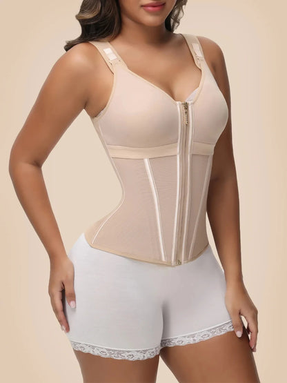 Double-Layer Waist Shaper Girdle With Bra - Sculpté