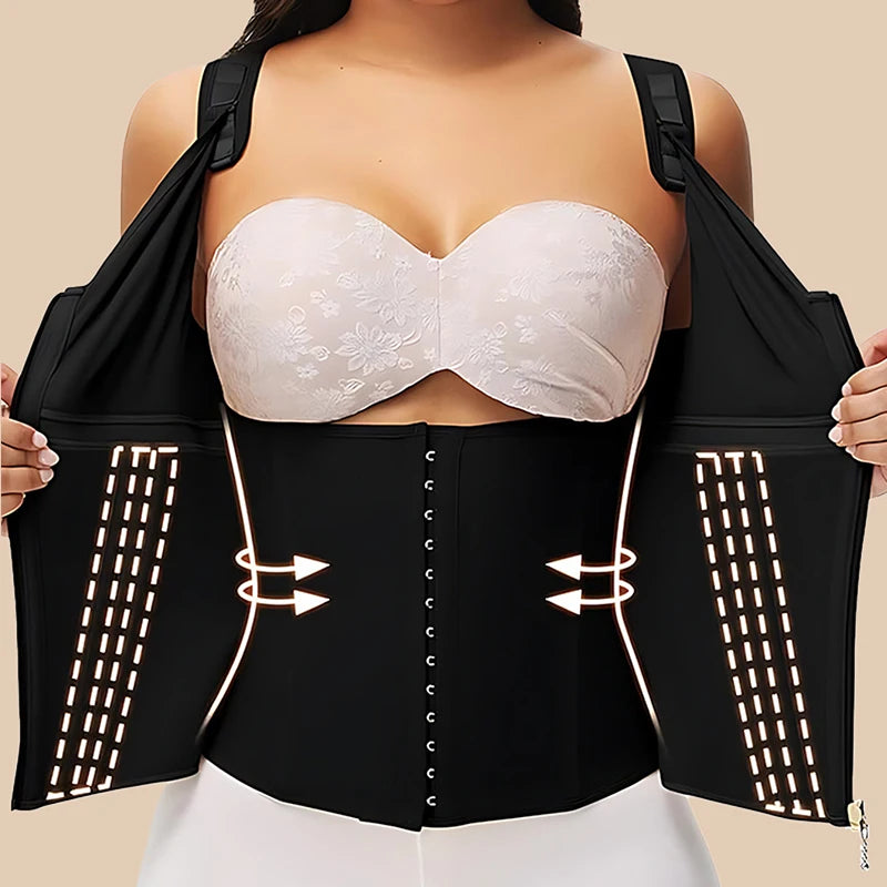 Double-Layer Waist Shaper Girdle With Bra - Sculpté