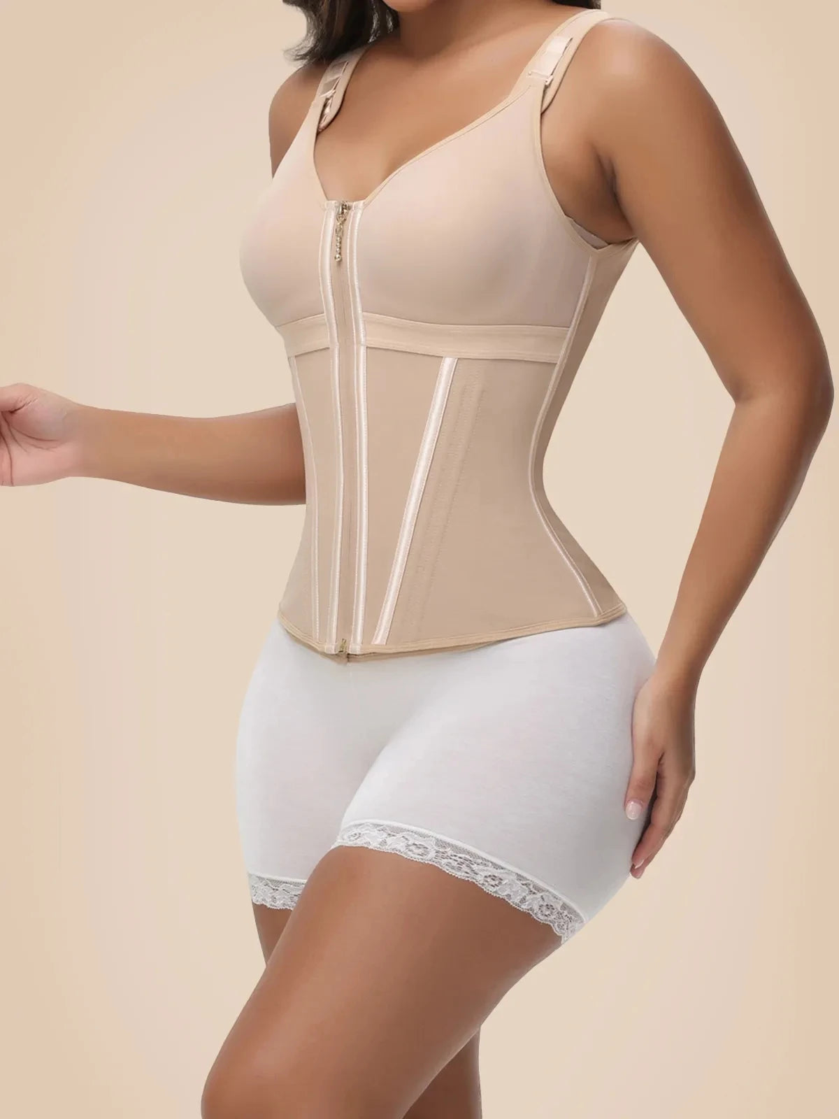 Double-Layer Waist Shaper Girdle With Bra - Sculpté