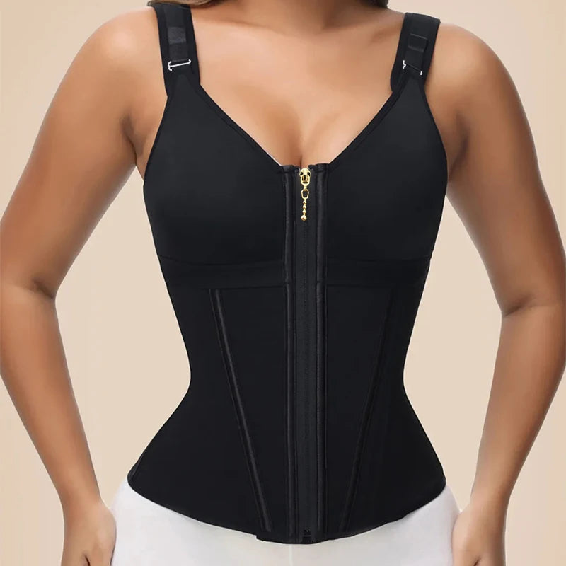 Double-Layer Waist Shaper Girdle With Bra - Sculpté